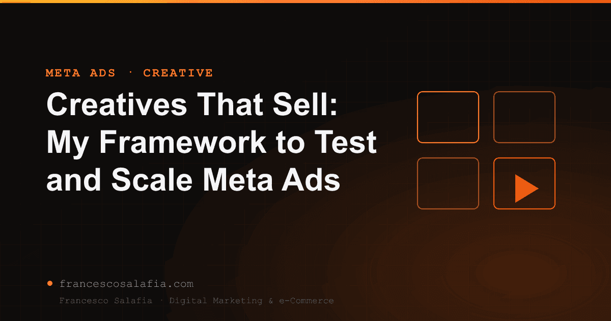 Creatives That Sell: My Framework to Test and Scale Meta Ads
