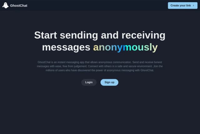 screenshot of "Ghost Chat